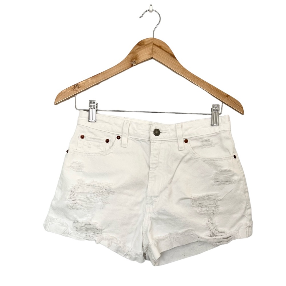 Abercrombie & Fitch White High Rise Shorts